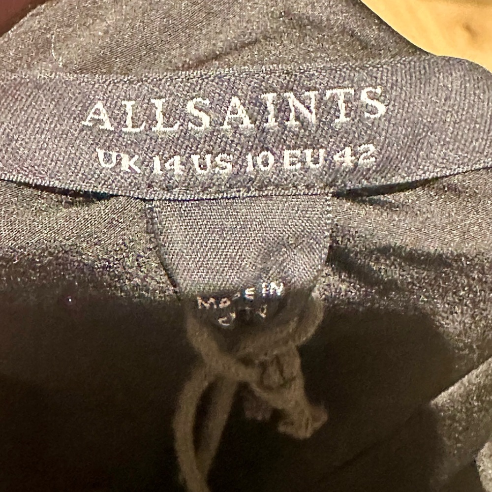 All Saints Black Lace Full Length Dress - Picture 2 of 4